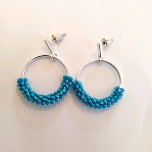 Turquoise hoop earrings Brand new!